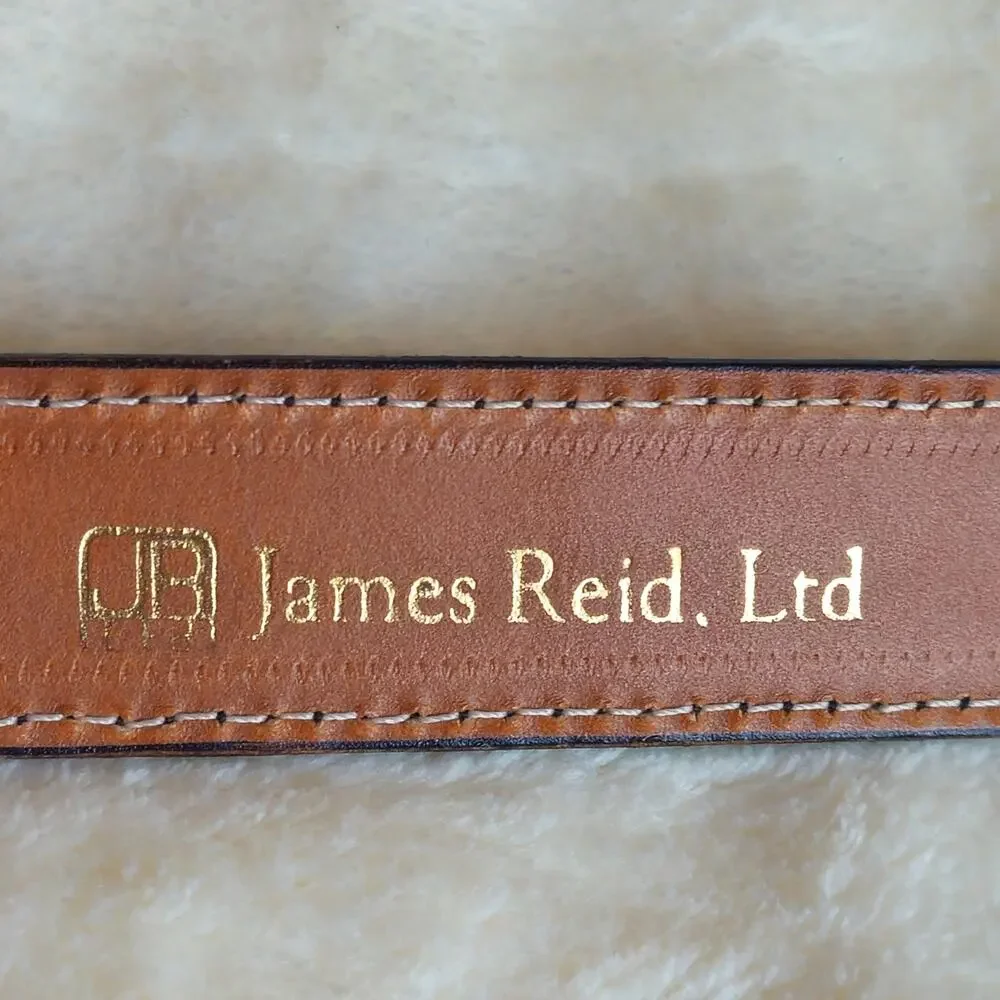 James Reid Ltd Genuine Lizard Belt Sterling Silver Ranger Buckle 40